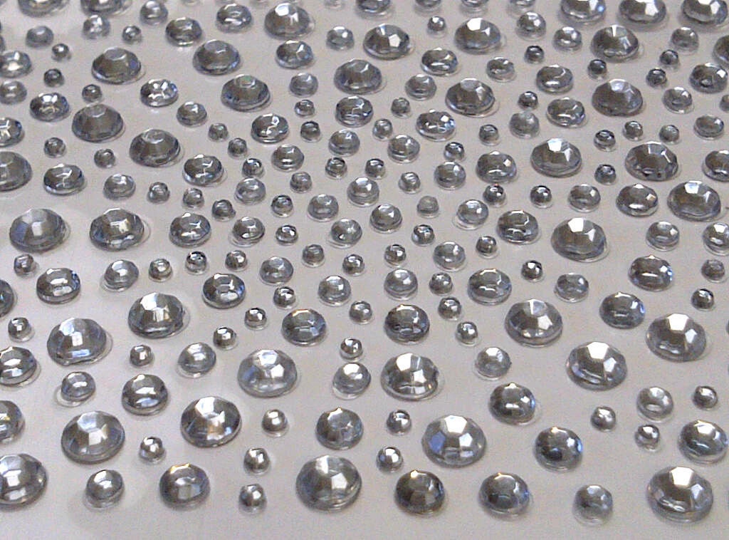 CraftbuddyUS 325 Clear Diamante Stick on Rhinestone Self Adhesive Crystal Gems