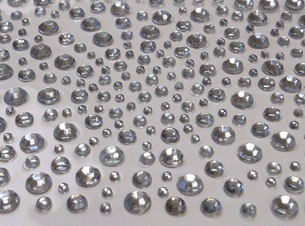 50pcs Round 10mm Self Adhesive Rhinestone Sticker Gems/Stick