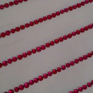 CraftbuddyUS 220pcs 3mm Cerise Self Adhesive  Diamante Rhinestone Strip Gems, DIY
