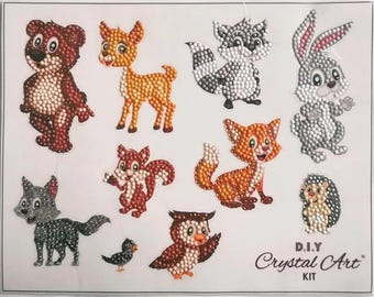 Craft BuddyUS CAMK-2020SET1: Juego de 10 pegatinas de animales del bosque