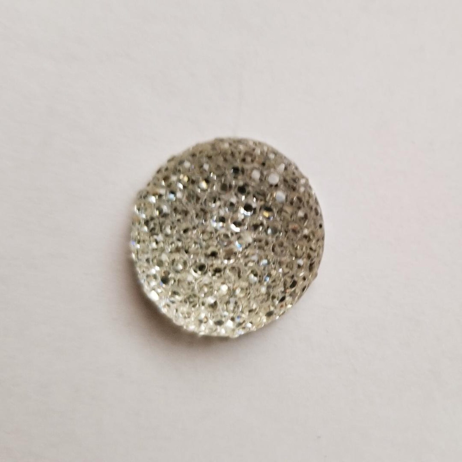 Lot De 30 Boutons Ronds 18mm En Verre Cristal Strass Argenté - CraftbuddyUS Pour Bricolage Et Couture