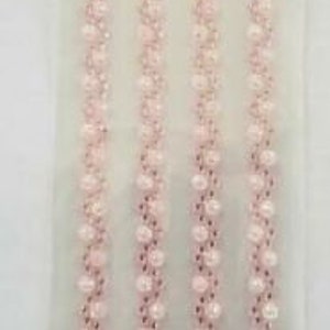CraftbuddyUS CB117PK-4 tiras de strass autoadesivas, cor rosa, faça você mesmo, artesanato