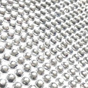 CraftbuddyUS 1500 Individual  5mm Clear Self Adhesive Diamante  Rhinestone Gems