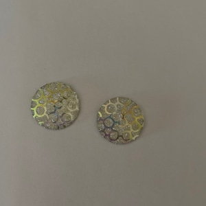 CraftbuddyUS 10pcs 25mm AB CLEAR Self Design Round Resin Diamante Gem
