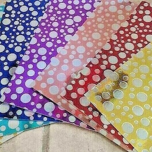 CraftbudyUS A4 Color Sheets Of Dots/Circle Card/Craft- 250GSM, 7 color sheet