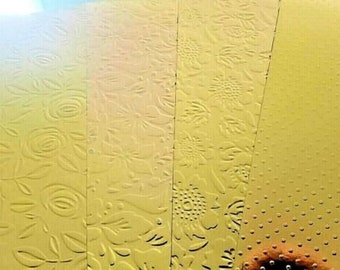 CRAFTBUDDYUS A4 Sheets OF Gold EMBOSSED Craft/ Card paper - 250GSM, 10 sheets