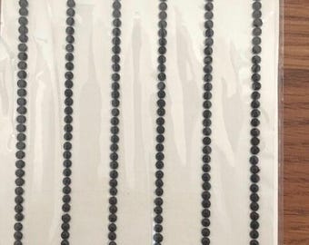 CraftbuddyUS 220 stuks 3 mm zwarte zelfklevende diamanten strass strip edelstenen, doe-het-zelf