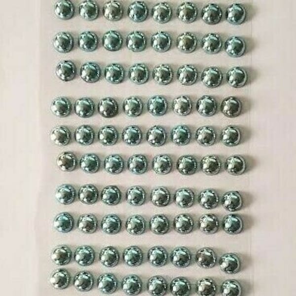 CraftbuddyUS 144 pcs 10mm Individual Electric Blue Self Adhesive Round Gems, DIY, Crafts