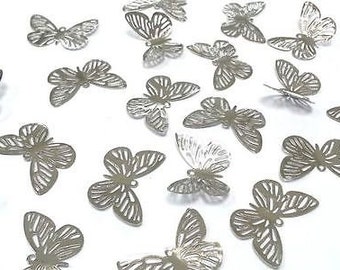 Lot De 15 Décorations Métal Filigrane 'CraftbuddyUS' - Motif Cloche Sur Tige, Pour Décoration Noël Ou Créative