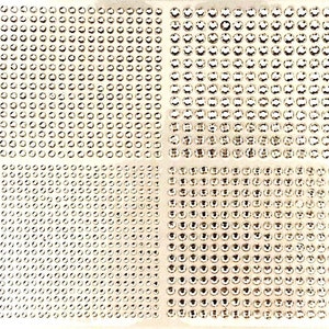 CraftbuddyUS 1292pcs Bulk Pack of 3,4,5,6mmClear Self Adhesive Diamante Rhinestone Gems