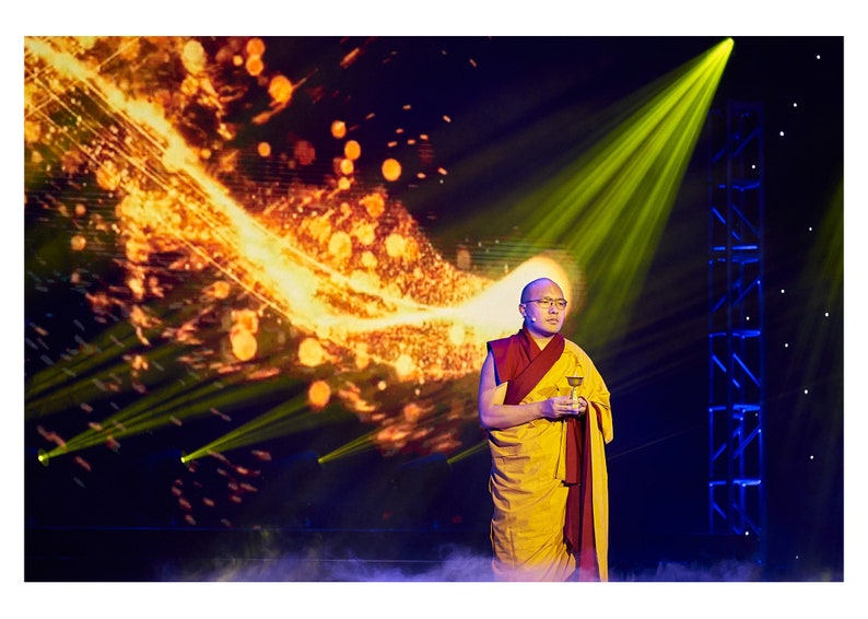 His Holiness Karmapa / Set of 5 Greeting doubled folded cards with envelopes image 5