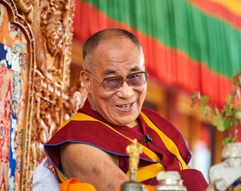 His Holiness Dalai Lama giving teachings on « Eight verses of Mind Training » - Padum, Zanskar, 2012