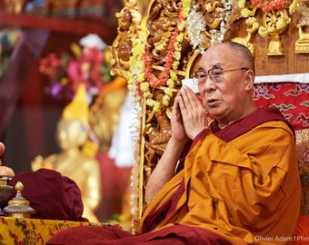 Dalai Lama, 600th Anniversary of the Founding of Drepung Monastery, Mundgod, Karnataka, India, 2016