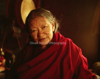 Rigzin Choezom used to be a teacher at Shugsep, a convent close to Lhasa. In 1990, she fled from Tibet to India - Dharamsala, India, 2010