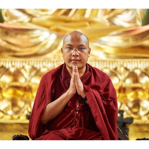 His Holiness Karmapa / Set of 5 Greeting doubled folded cards with envelopes image 3