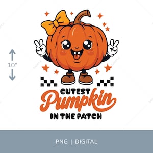 A abóbora mais fofa da plantação – Download PNG de outono