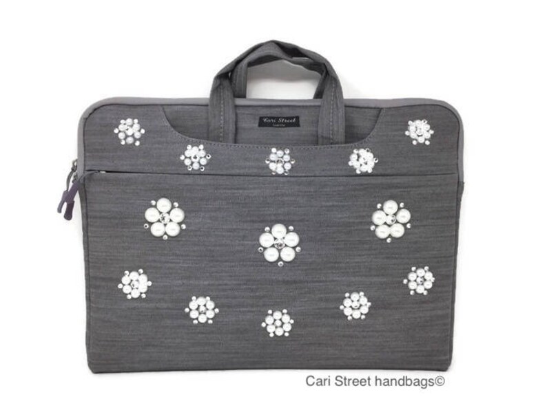 15 Laptop Bag Designer Laptop Bag Women/'s Laptop Bag Cari Street handbags Computer Bag Embellished Bag Vegan Laptop Bag