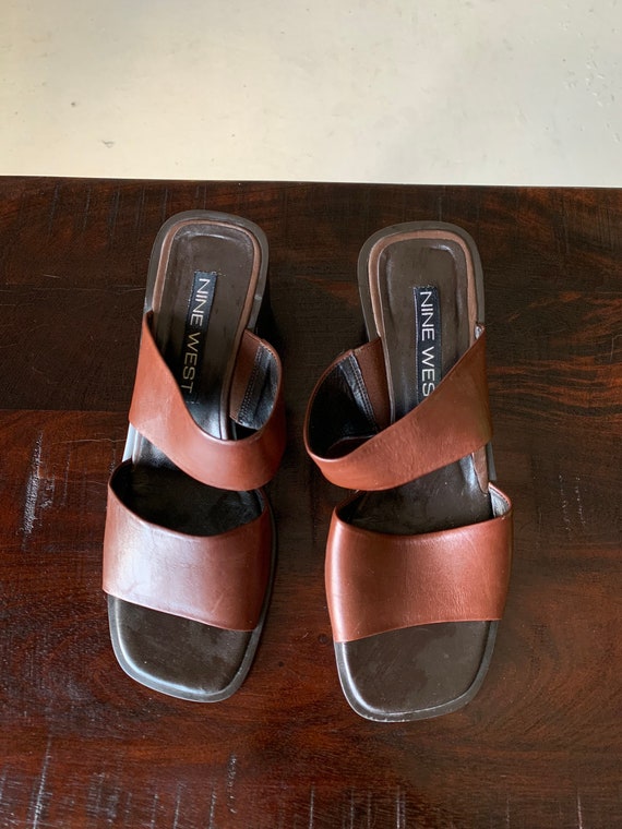 90s Shoes - Vintage 1990’s Nine West Brown Leather