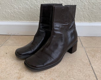 enzo angiolini black leather boots