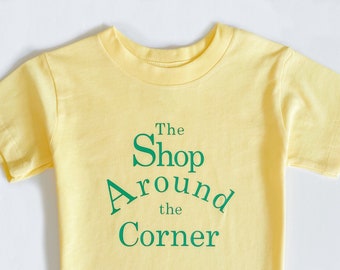 The SHOP AROUND The CORNER Kids Tee or Baby Onesie - You've Got Mail Movie Shower Gift - You've Got Mail Print with Card - T Shirt Design