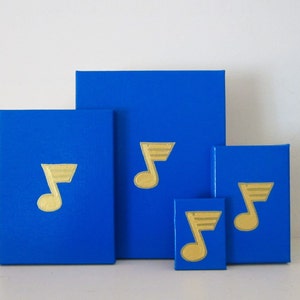 BLUE NOTE PAINTING - Gold St. Louis Blues Fan Art - St. Louis Blues Fan Decor - Gold Saint Louis Blues Fan Gift - St. Louis Blues Decoration