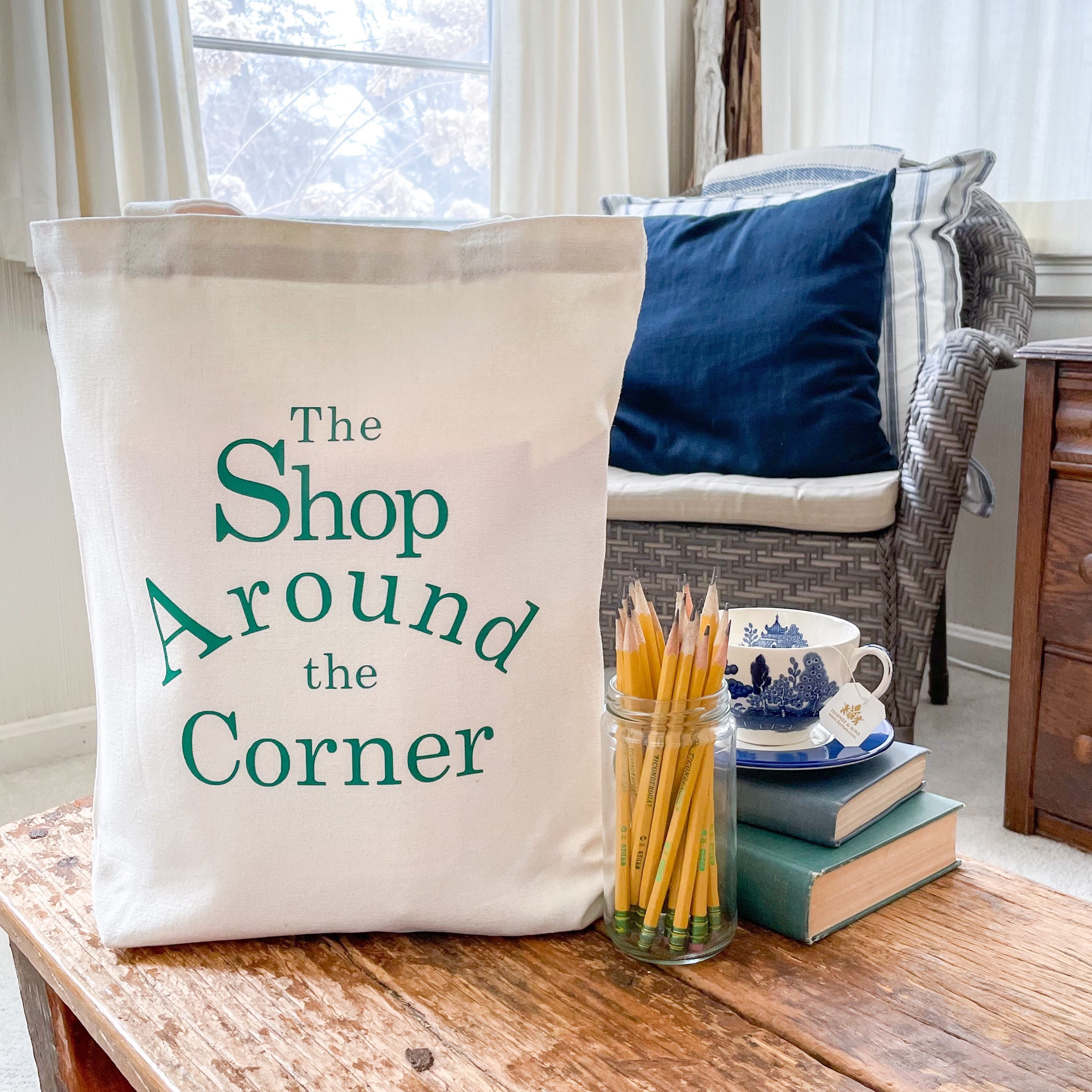 The SHOP AROUND the CORNER Canvas Tote Bag - You've Got Mail Movie ...