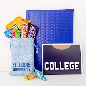 SLU Valentinstag CANDYGRAM - Candy Care Paket - Saint Louis University Leckerlibeutel - Personalisierte St Louis College Geburtstagsgeschenke und Karte