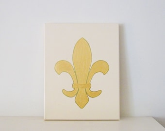 Malarstwo FLEUR de LIS-złota Fleur de Lis Art-dekoracyjna Fleur de Lis-złota dekoracja Fleur de Lis-nowoczesne dekoracje ścienne Fleur de Lis