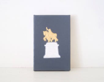 Statue of ST. LOUIS PAINTING - St. Louis Housewarming Gift - St. Louis Wedding Gift - St. Louis Landmark Art - Forest Park Art Hill Painting