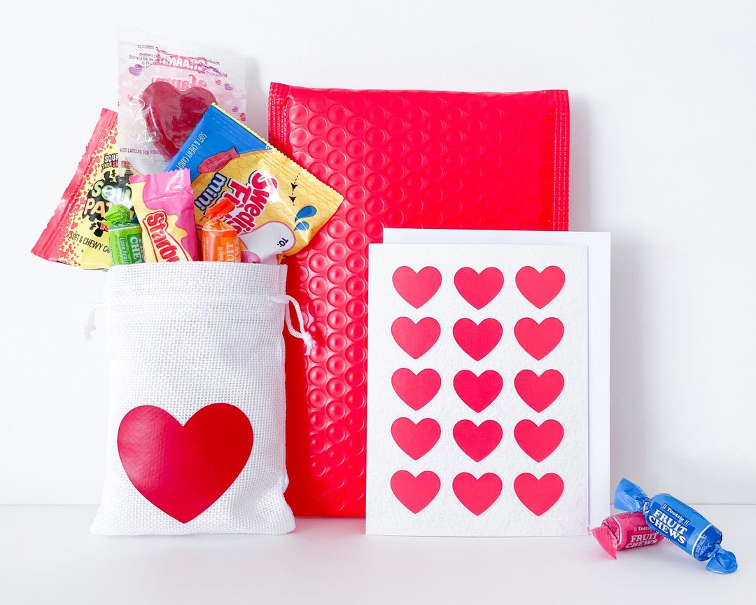 NUT FREE Candy Care Packages Personalized Valentines Day Cards Heart