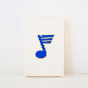 BLUE NOTE PAINTING - Gold St. Louis Blues Fan Art - St. Louis Blues Fan Decor - Gold Saint Louis Blues Fan Gift - St. Louis Blues Decoration