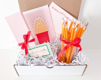BOUQUET of Newly SHARPENED PENCILS - You’ve Got Mail Gifts - Rom Com Care Package - Shop Around the Corner Cards