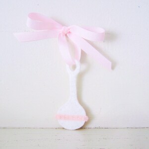 BABY RATTLE ORNAMENT - Felt Baby Decoration - Baby's First Christmas ...