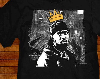 King Omar Of Baltimore Designer T-shirt Artwork Of Jared Swart Pop Art Series 1 Sizes S M L Xl 2xl 3xl 4xl 5xl And Women&#39;s Sizes