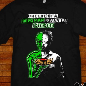 Repo-Man Designer T-shirt "MILLER" inspiriert von 1984 Punk Scifi Film S M L XL 2XL 3XL 4XL 5XL passen auch in Damen S-2XL