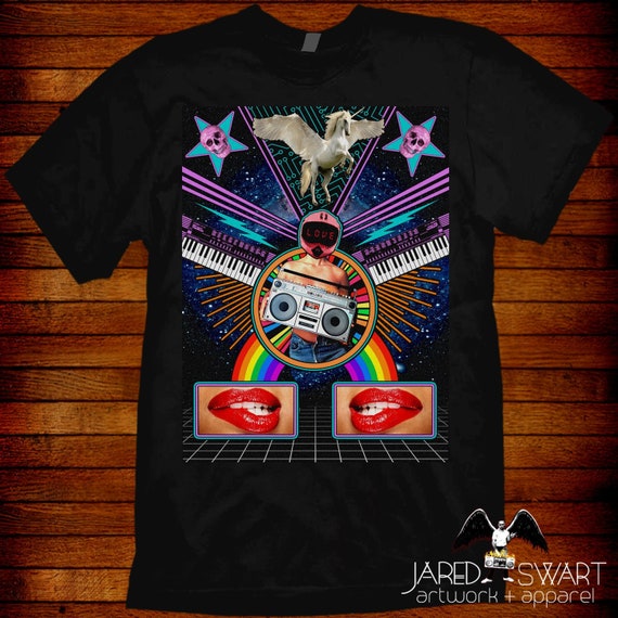 Designer T-shirt 80s Love Retro Artist 