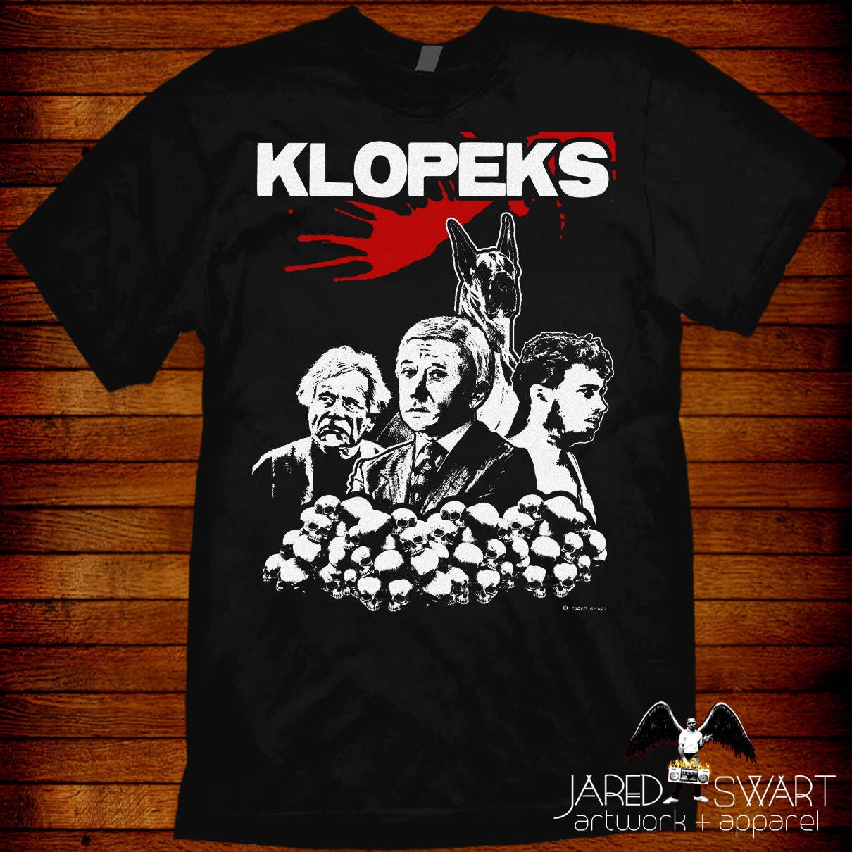 The Burbs T-shirt "KLOPEKS" by Jared Swart  Sizes S M L XL 2XL 3XL 4XL 5XL also in Ladies fit S-2XL