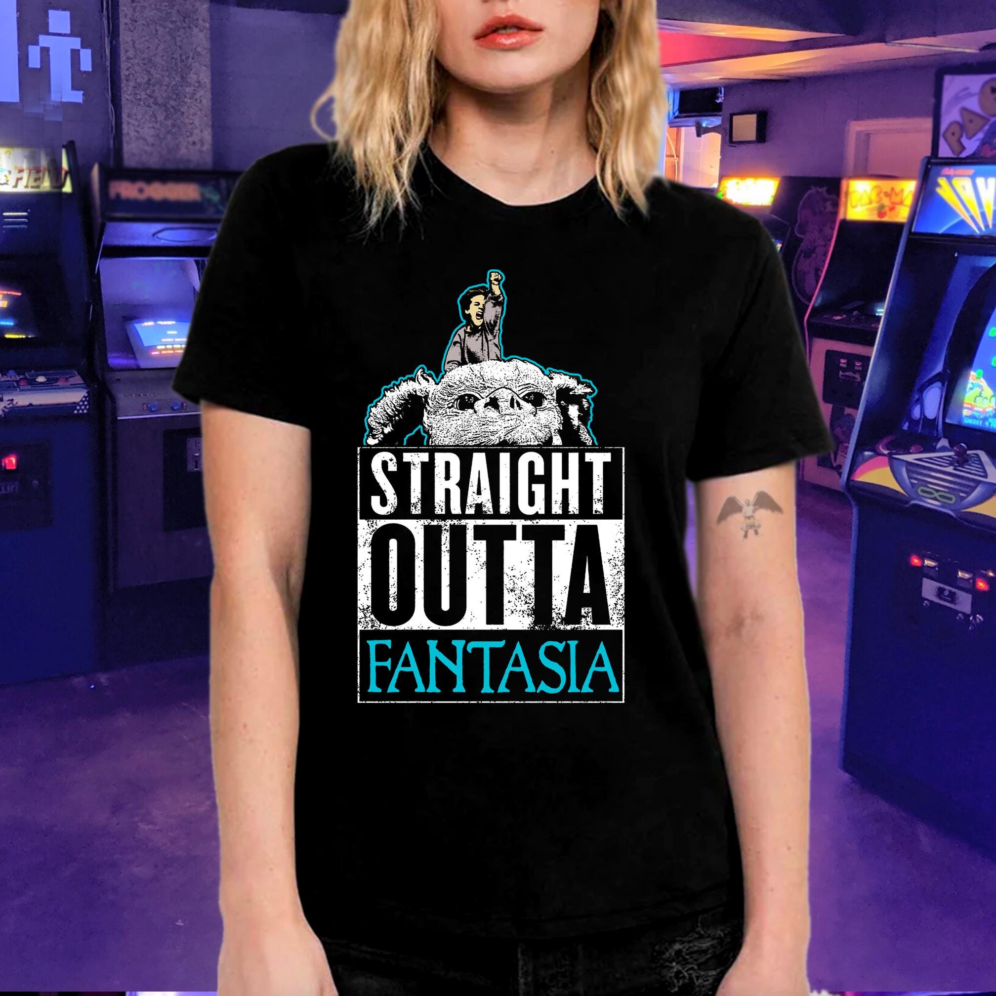ネバーエンディングストーリーTシャツ：80年代映画パロディ 