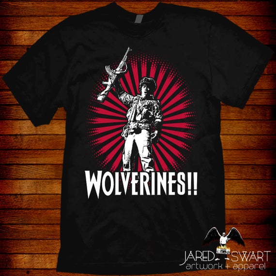 custom tee Any Size Any Color 80/'s Action Classic Red Dawn Wolverines