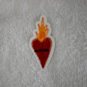 Sacred Heart Sticker: Catholic Faith, Waterproof Vinyl Decal