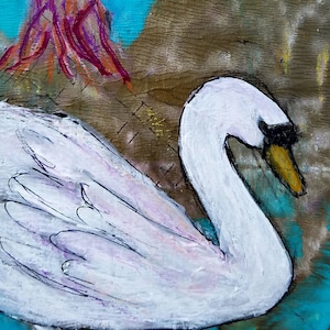 Chaman Oracle carte peinte à la main cadeau pour son cadeau de peinture acrylique technique mixte pour les femmes