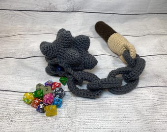 CROCHET PATTERN - Flail Dice Bag / Pouch / Drawstring Bag