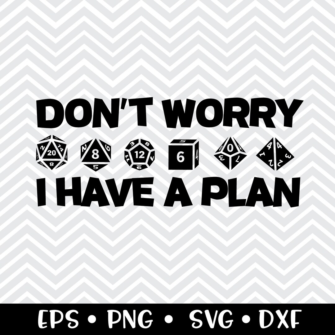 Funny Math Science D20 Tabletop Gaming T-Shirt - Don't Worry I Have A Plan Graphic Tee For Men And Women