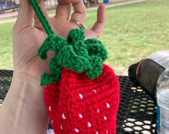 PADRÃO DE CROCHÊ - Bolsa/Mini Bolsa/Sacola/Sacola com Cordão em Formato de Dado de Morango