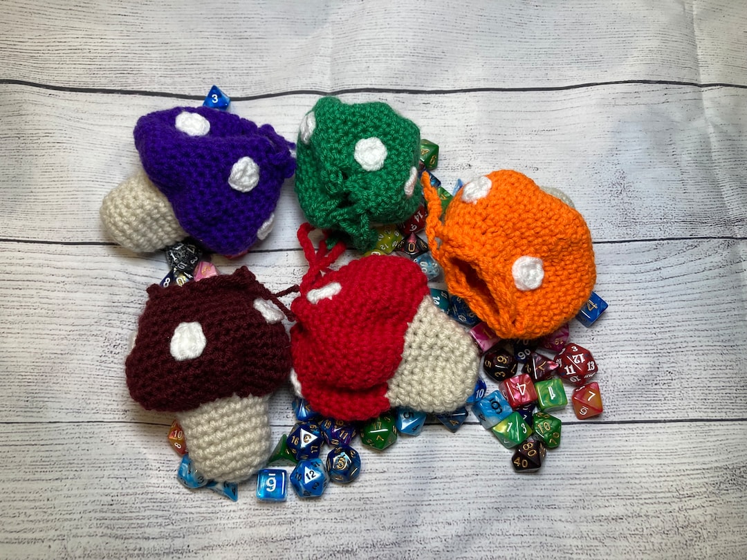 Mini Mushroom Dice Bag / Tabletop Game Dice Bag Etsy