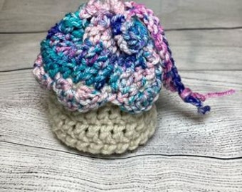VIRKMÖNSTER - Cupcake-tärningspåse / Miniväska / Påse / Dragskopåse