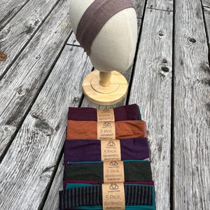 Bamboo Cotton Headband: Soft Stretchy Hair Band - Handmade in Canada