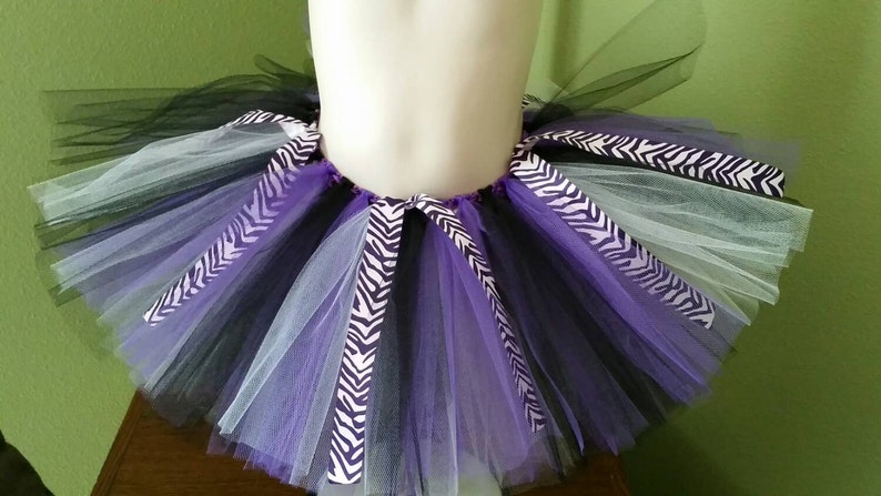 Purple Zebra Tutu Child / Teen / Adult Sizing, Plus Size image 1