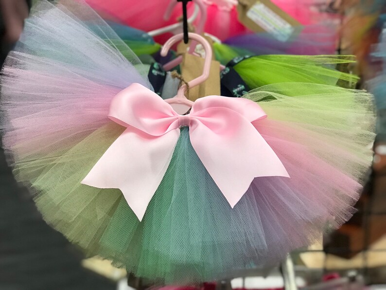 Easter Spring Plus Size Optional Bow Childrens Pastel Rainbow Tutu Adult Teens