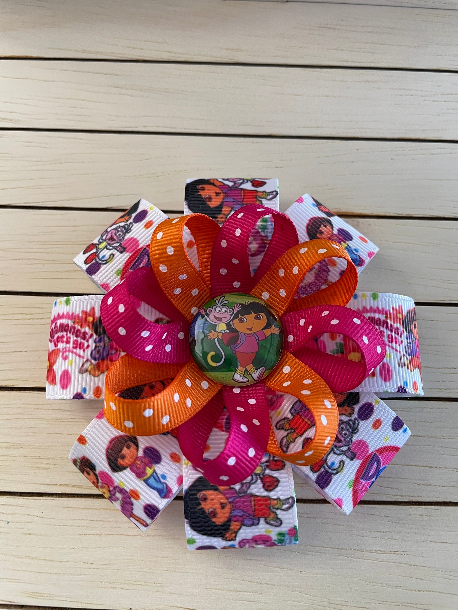 Dora the Explorer Hair Bow or Headband 2 sizes available Etsy